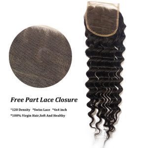 Nadula Deep Wave Virgin Hair Lace Closure Free Part 10in-20in Closure Free Shipping, Catalog Online Nadula 293