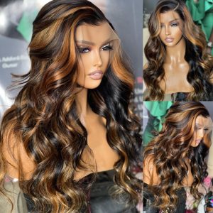 Nadula Flash Deal Lace Front Ombre Balayage Highlight Body Wave Wigs FB30 Brown Color Natural Hairline With Baby Hair, Catalog Online Nadula 2706