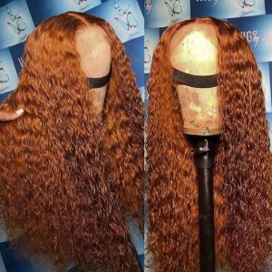 Nadula Middle Part Water Wave Human Hair Wigs Ginger Copper Red Color Wigs, Catalog Online Nadula 1707