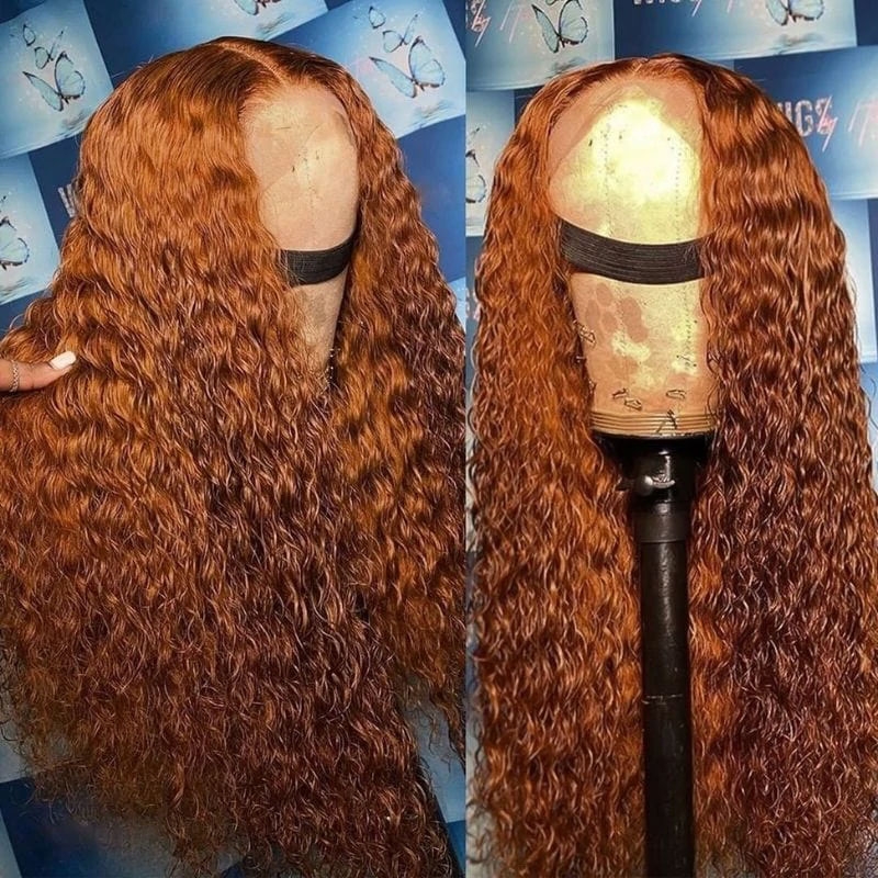 Nadula Whatsapp Flash Deal Middle Part Water Wave Human Hair Wigs Ginger Copper Red Color, Catalog Online Nadula 1833