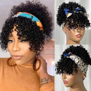 Nadula Glueless Half Headband Wig High Puff Turban Curly Wig Headwrap Drawstring Ponytail For Women, Catalog Online Nadula 2610