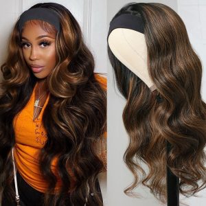 Nadula Highlight Brown Body Wave Headband Wigs FB30 Color Glueless Wig 150% Density Human Hair, Catalog Online Nadula 1367