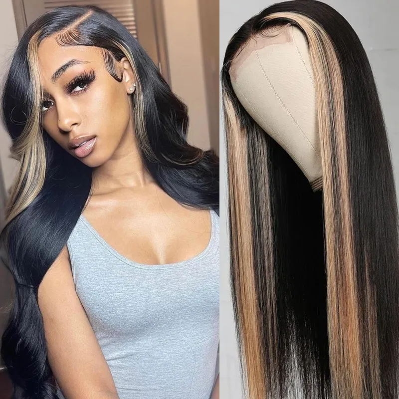 Nadula Flash Deal 4 By 0.75 Inch T Part Lace Wig Straight Strawberry Honey Blonde Highlight Wig 150% Density Wigs, Catalog Online Nadula 2626