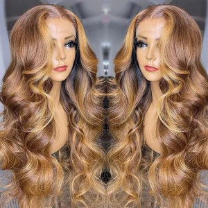 Nadula Flash Deal Body Wave Highlight Brown Piano Color T Part Lace Wig 13x5x0.5 Middle Part Affordable Price Wigs, Catalog Online Nadula 2504