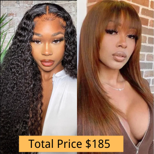 Nadula Buy One Get One Free 16 Inch Beginner Friendly V Part Wigs Glueless Jerry Curly Human Hair Wigs No Sew In No Gel NO Leave Out V Part Wig, Catalog Online Nadula 2786