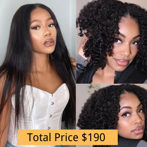 Nadula Buy 1 Get 1 Free 18 Inch V Part Kinky Curly Wig Upgrade U Part Human Hair Wig Beginner Friendly, Catalog Online Nadula 2790