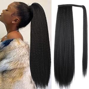 Nadula Ponytail Silky Kinky Straight Clip in Weave Ponytail Human Hair Extensions Wrap Around with Clips In Natural Color, Catalog Online Nadula 1992