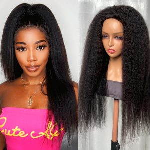 Nadula Glueless Half Wig Kinky Straight Human Hair Wigs Beginner Friendly Can be Worn as Ponytail, Catalog Online Nadula 2642