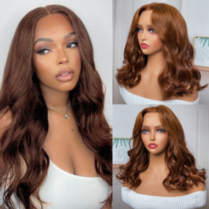 Nadula Flash Deal Lace Front Chocolate Dark Brown #4 Color Loose Wave Wig 150% Density With Baby Hair, Catalog Online Nadula 2447