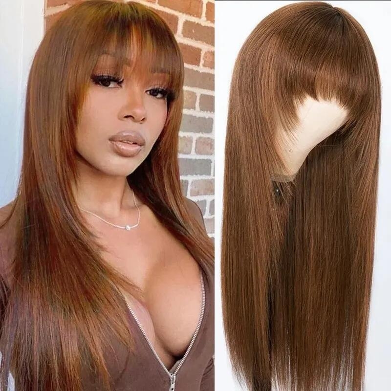 Nadula Flash Deal $99=18 Inch Dark Brown #4 Color Straight Layer Cut $149=18 Inch #4 Color Wig Add 18 Inch Ponytail Choose Ponytail Texture As You, Catalog Online Nadula 2137
