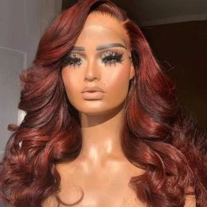 Nadula 33B Air Wig Glueless Body Wave Lace Closure Wig with Breathable Cap Reddish Brown Colored Human Hair Wigs, Catalog Online Nadula 2700