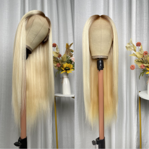 Nadula Straight Lace Front 613 Blond Color With Dark Brown Roots Human Hair Wig, Catalog Online Nadula 2287