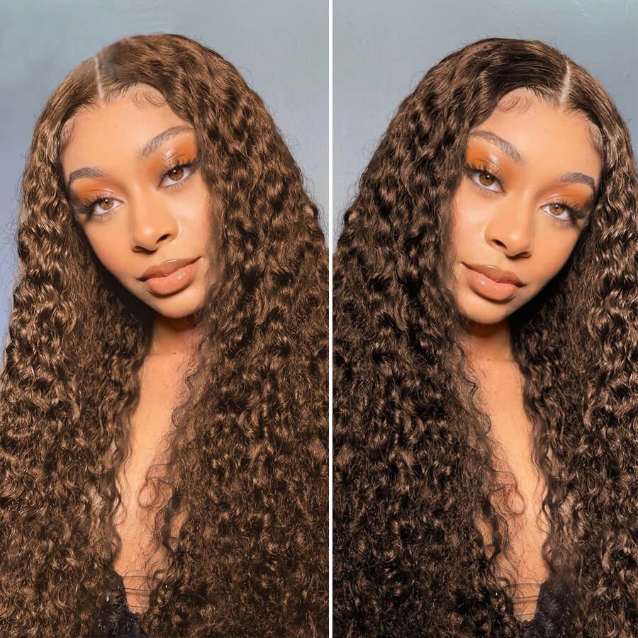 Nadula Whatsapp Flash Deal Brown Curly Wave Lace Part Wig Human Hair Wigs Wet And Wavy Wig #4 Colored Wigs, Catalog Online Nadula 1767