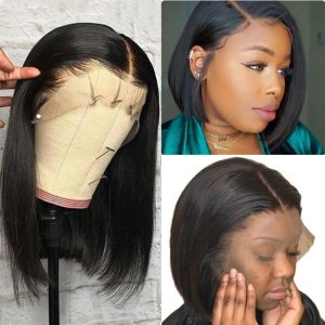 Nadula Straight Short Bob Wig Lace Frontal 150% Density Wig Pre Plucked 100% Human Hair Super Soft, Catalog Online Nadula 2677
