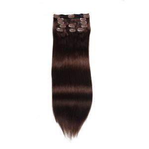 Nadula #2 Dark Brown 100% Real Human Hair Clip In Straight Hair Extensions, Catalog Online Nadula 101