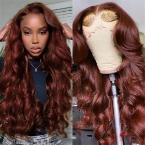 Nadula #33 Reddish Brown Body Wave Human Hair Wig Perfect Hair Color For Deep Skin Tones Lace Colored Wigs, Catalog Online Nadula 2672