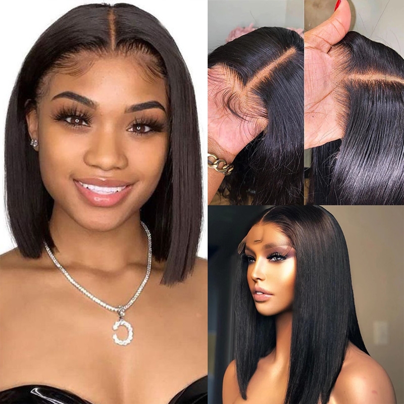Nadula Straight Bob Wig 150% Density 4×4 Inch Lace Closure Wig Pre Plucked Natural Hairline, Catalog Online Nadula 1066