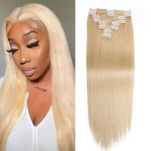 Nadula #613 Lightest Blonde 100g-120g/pack Clip In Human Hair Extensions, Catalog Online Nadula 503