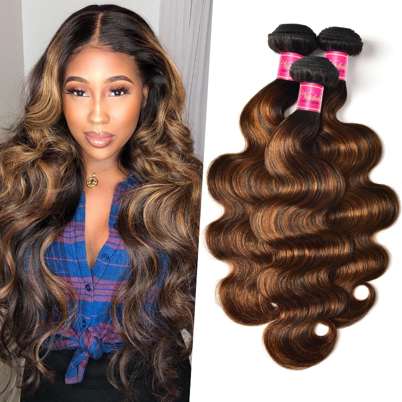 Nadula Whatsapp Flash Deal Balayage Hair Color Virgin Hair Bundles 3 Bundles Body Wave 1B/30# Highlights Ombre Color Bundles, Catalog Online Nadula 2150
