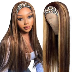 Nadula Black Roots Blonde Hair Ombre Half Wig With Headband and Adjustable Straps Sample Wig Can't Be Changed Or Returned, Catalog Online Nadula 2432