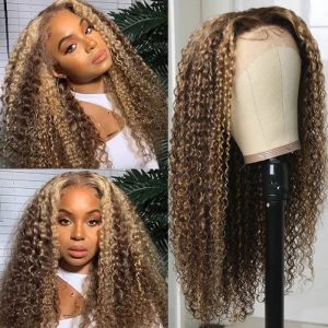 Nadula Flash Sale Honey Blonde Highlight Curly Lace Front Wigs Ombre Brown Human Hair Wig TL412 Color, Catalog Online Nadula 2339