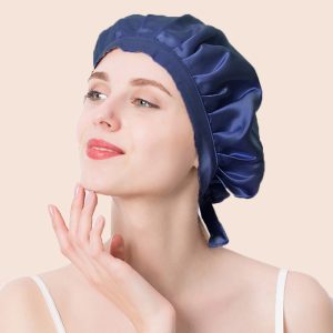 Nadula Dark Blue Natural Mulberry Silk Night Cap, Catalog Online Nadula 1773