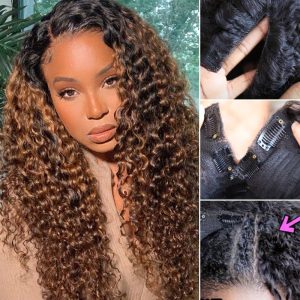 Nadula FB30# Balayage Highlight V Part Virgin Human Hair Curly Wig, Catalog Online Nadula 2108