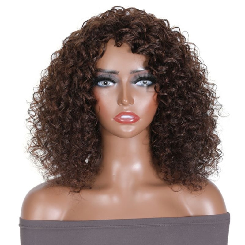 Nadula Whatsapp Flash Deal Glueless Chocolate Dark Brown #4 Color Curly Short Bob Wig Beginner Friendly No Lace No Sew In, Catalog Online Nadula 2278