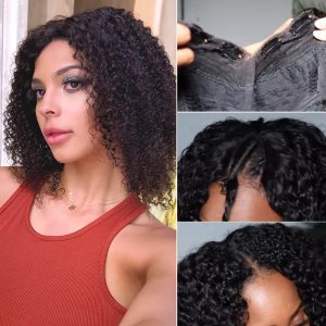 Nadula Flash Deal Glueless V Part Bob Wig Jerry Curly Real Scalp Human Hair Wig No Leave-Out No Sew In V Part Wig, Catalog Online Nadula 2715