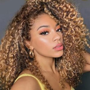 Nadula Honey Blonde Colored Wig Ombre Brown Water Wave Lace Front Human Hair Wig, Catalog Online Nadula 1570