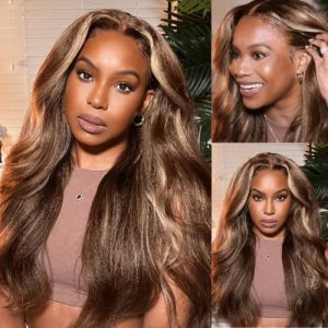 Nadula Kinky Straight Highlight Wig 13x4 Lace Front Human Hair Wigs with Upgraded Pre-plucked Natural Hairline, Catalog Online Nadula 2641