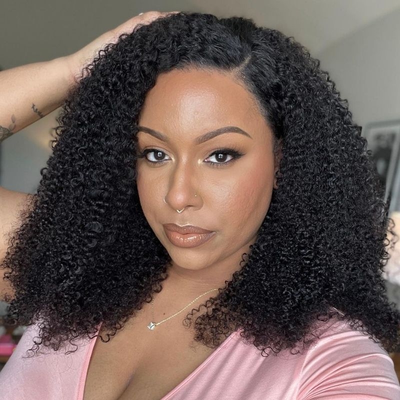 Nadula Glueless 13x4 Lace Front Wig Kinky Curly Human Hair Wigs with Pre Plucked Hairline, Catalog Online Nadula 1975