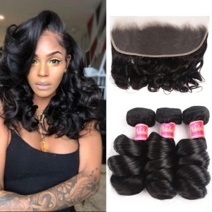 Nadula Loose Wave 3 Bundles With 13X4 Lace Closure Frontal Human Hair Wave Style, Catalog Online Nadula 900
