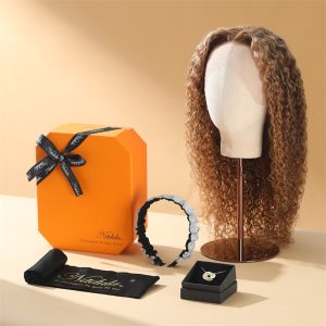 Nadula Highlight Brown Curly Lace Front Wigs Honey Blonde Highlight Wigs Ombre Wig Human Hair 150% Density TL412 Color, Catalog Online Nadula 1581