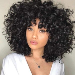 Nadula Rose Curl Fringe Wigs Natural Black Double Drawn Human Hair Wigs For Women, Catalog Online Nadula 1670