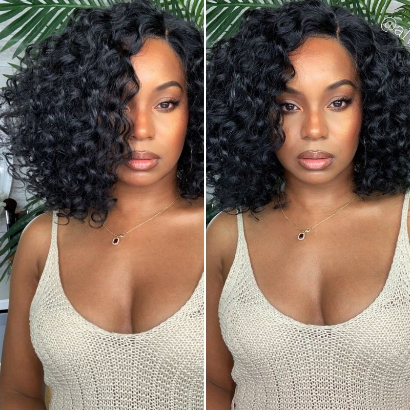 Nadula Short Water Wave Bob Wigs Pre Plucked 4x4 Lace Closure Wigs Human Hair For Women, Catalog Online Nadula 1511