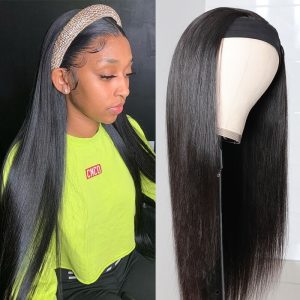 Nadula whatsapp Flash Deal Straight Hair Wig Headband Wig Long Straight Wigs Glueless Human Hair Wigs Natural Black, Catalog Online Nadula 1777