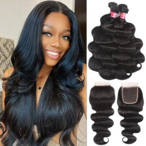 Nadula 4 Bundles Body Wave Hair Weave With 4*4 Lace Closure 100% Unprocessed Virgin Human Hair, Catalog Online Nadula 207