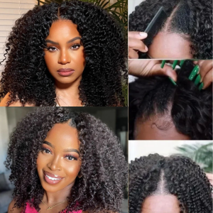 Nadula Glueless Kinky Curly V Part Human Hair Coily Wigs No Leave Out Near Me, Catalog Online Nadula 1633