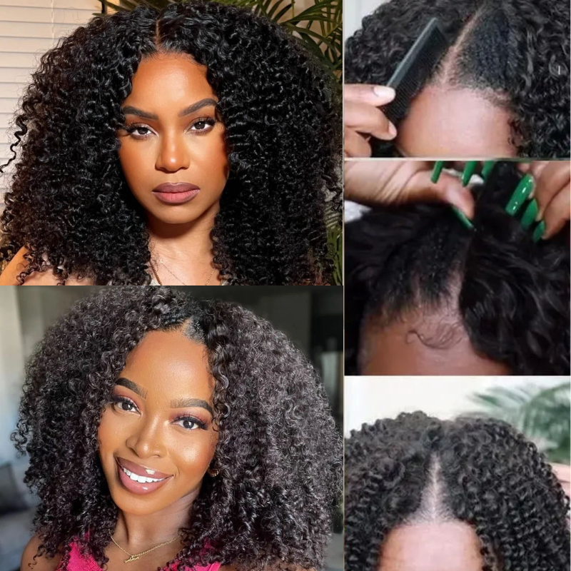Nadula Glueless Kinky Curly V Part Human Hair Coily Wigs No Leave Out Near Me, Catalog Online Nadula 1633