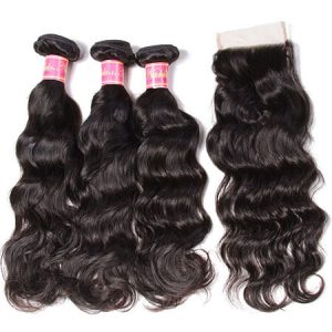 Natural Wave Nadula Virgin Hair Weave 3 Bundles With Closure Unprocessed Human Hair, Catalog Online Nadula 290