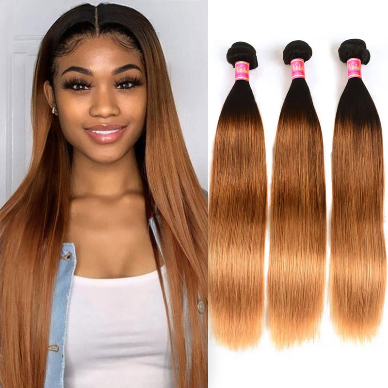 Nadula Straight Ombre Hair Weave 3 Bundles 3 Tone Color Ombre Human Hair Extensions, Catalog Online Nadula 115