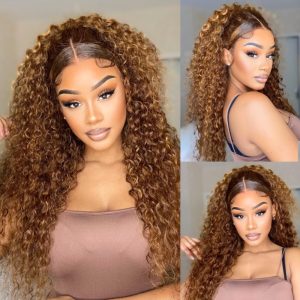 Nadula 13*4 Lace Frontal Water Wave Human Hair Wig Piano Brown Highlight Wig P430 Ombre Color 150% Density Wig For Sale, Catalog Online Nadula 2094