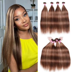 Nadula Piano Honey Blond Straight Hair 4 Bundles 100% Human Hair Weave Unprocessed Hair Extension, Catalog Online Nadula 2464