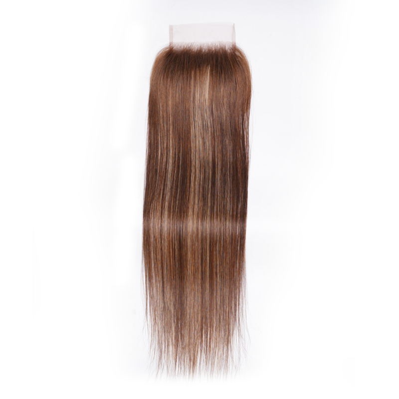 Nadula Straight Virgin Hair 4x4 Lace Closure 1 Piece Piano Honey Blond Brown Color For Sale, Catalog Online Nadula 2459