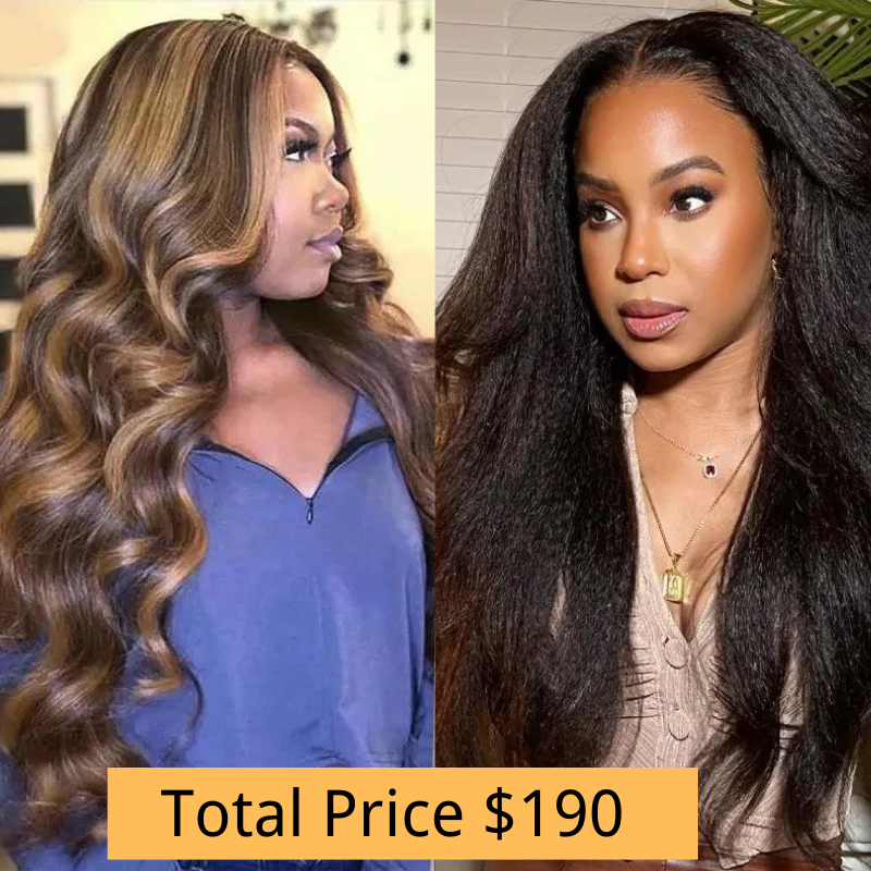 Nadula Buy One Get One Free 18 Inch Kinky Straight T Part Wig Remy Hair Wigs Middle Part Affordable Hand Tied Lace Wigs Pre-Plucked Natural Hairline, Catalog Online Nadula 2791