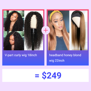 Nadula Whatsapp Flash Sale 18 inch V Part Wigs + 22 Inch Ombre Half Wig, Catalog Online Nadula 1866
