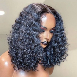 Nadula Water Wave Bob Wig Glueless V Part Human Hair Wig Natural Black Blend Perfectly With Own Hair, Catalog Online Nadula 1816