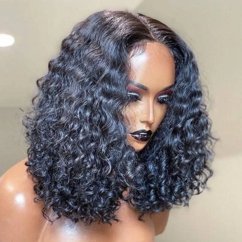 Nadula Water Wave Bob Wig Glueless V Part Human Hair Wig Natural Black Blend Perfectly With Own Hair, Catalog Online Nadula 1816