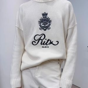 Frame X Ritz Sweatshirts Desinger Pullover Mens Hoody Womens Sweatshirt Hot Winter New Round Neck Chic Letter Print Design Loose Casu